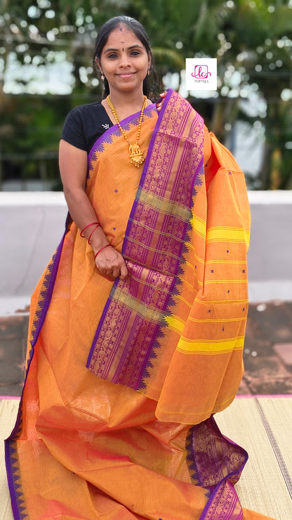 Kanchi Cotton - Festival Fusion - Yellow mixed pink dual tone- KCFB150