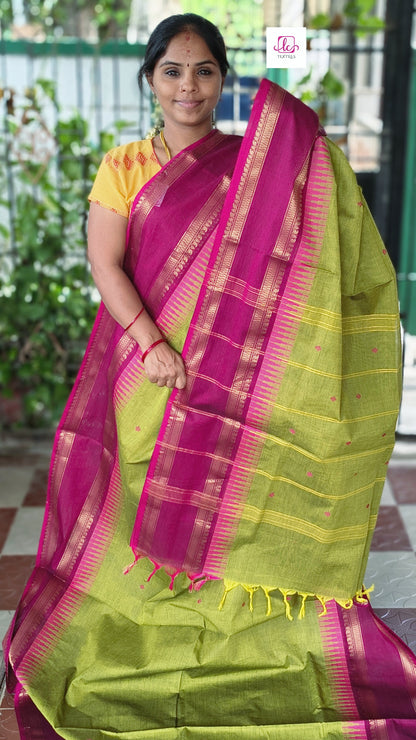 Kanchi Cotton - Festival Fusion - Lemon yellow mixed black dual tone yellow - KCFB148