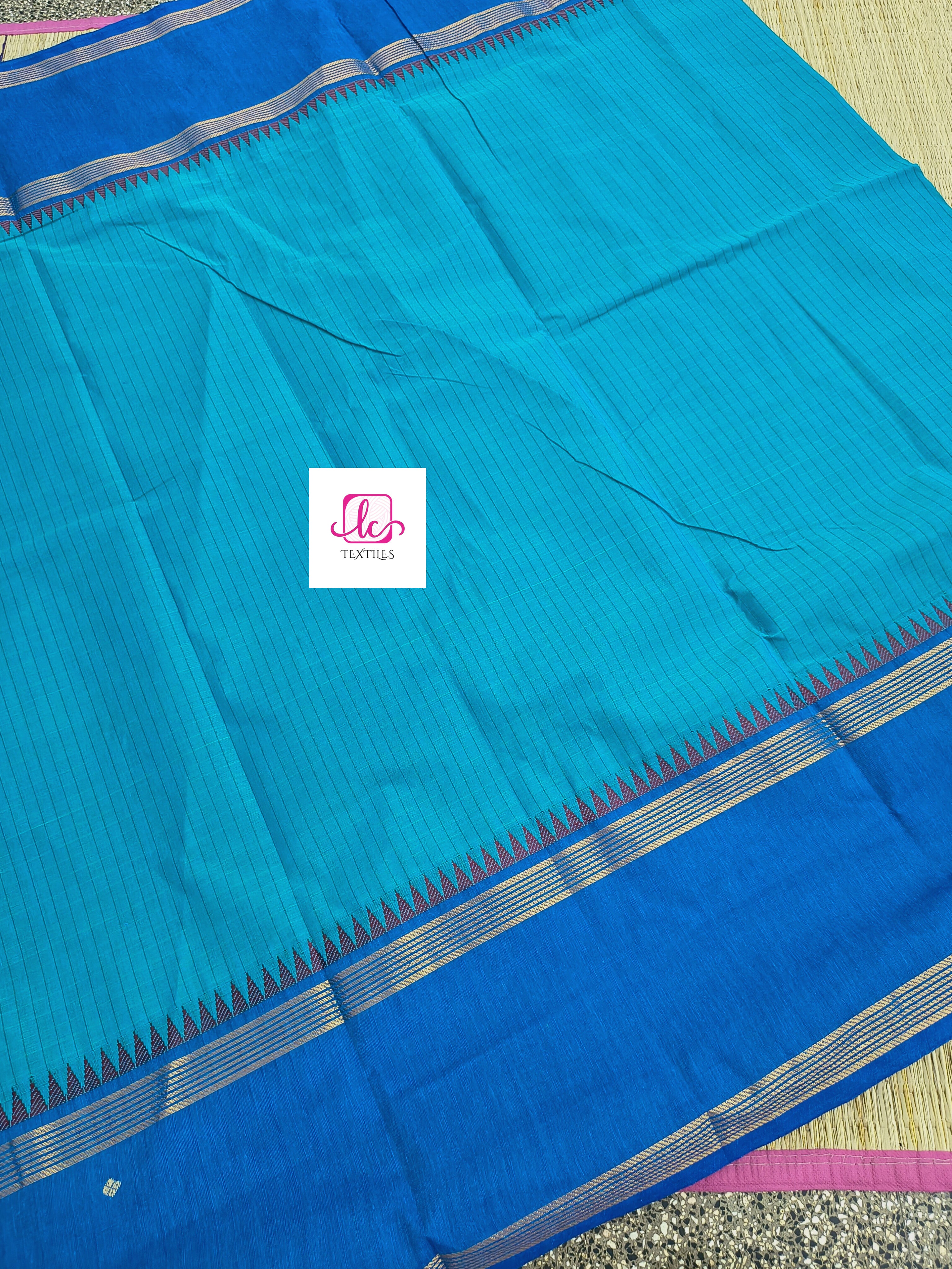 Kandangi Korvai Checks -Rama blue- KKC62