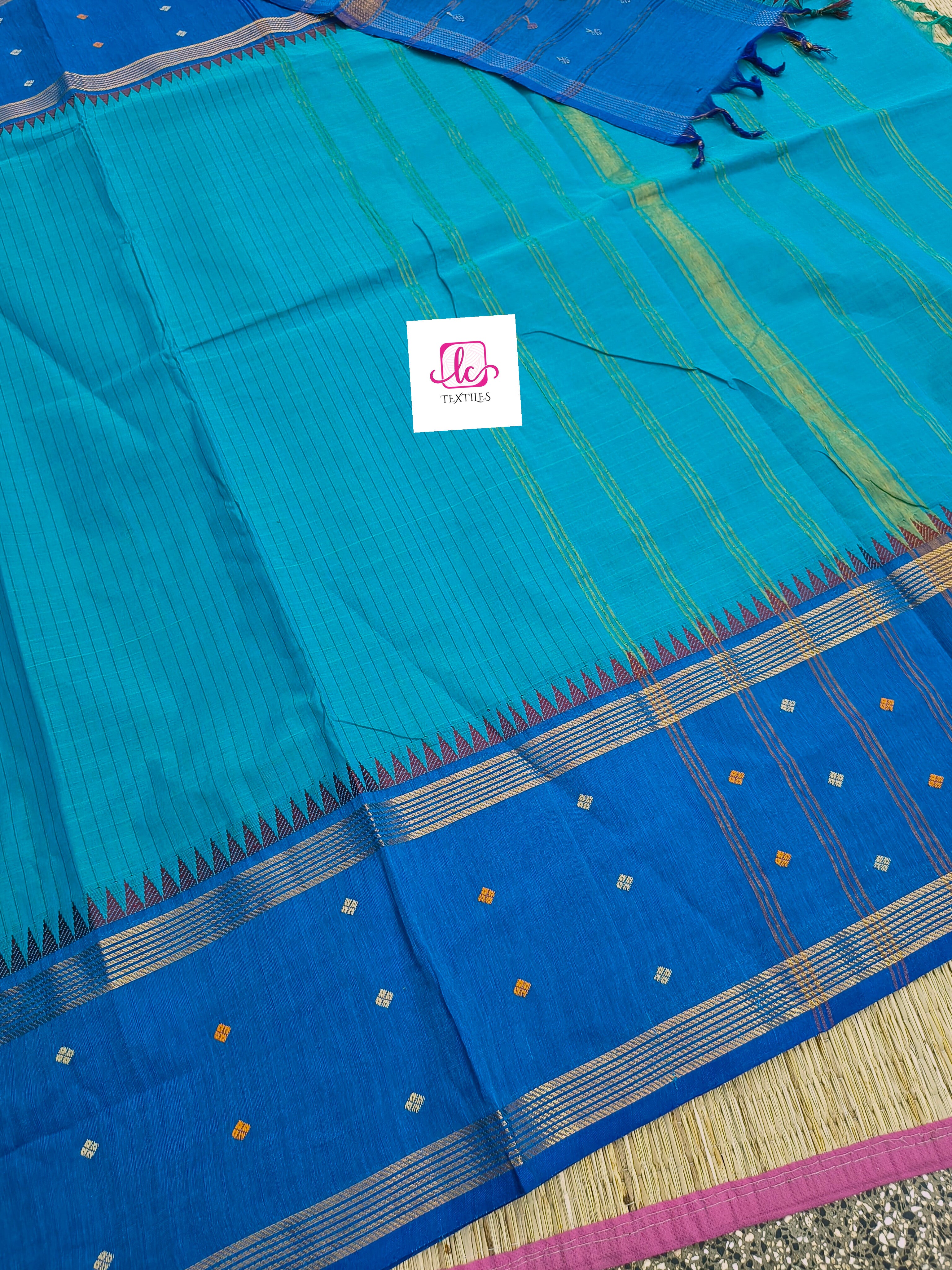 Kandangi Korvai Checks -Rama blue- KKC62