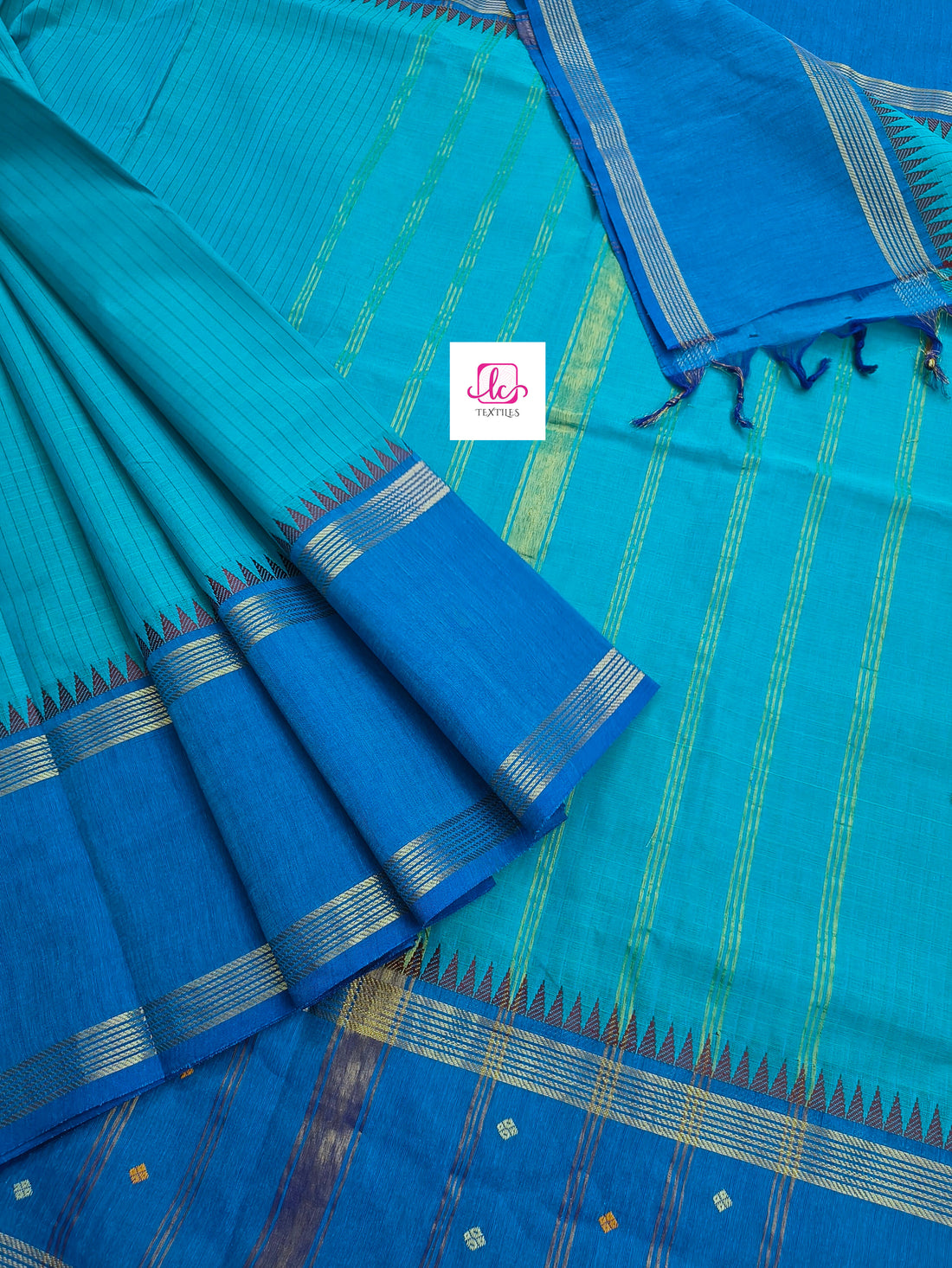 Kandangi Korvai Checks -Rama blue- KKC62
