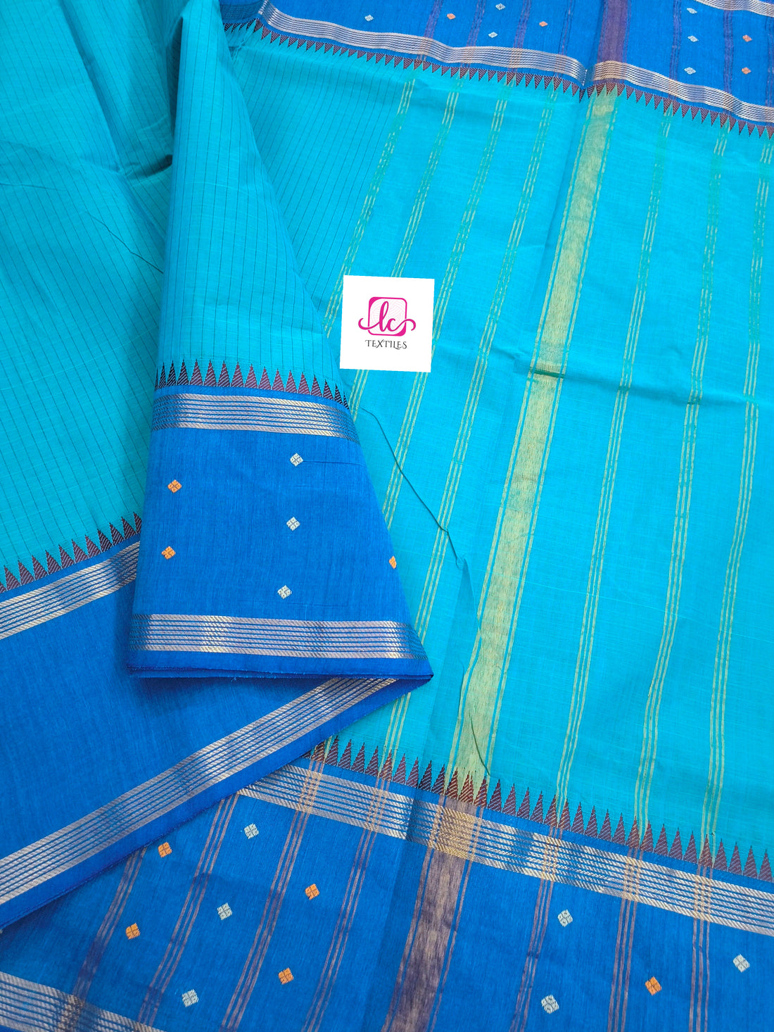 Kandangi Korvai Checks -Rama blue- KKC62