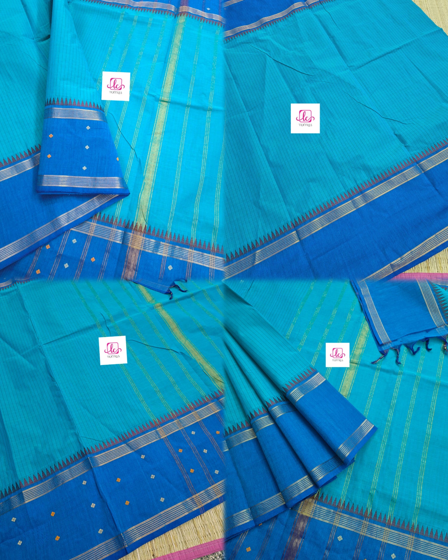 Kandangi Korvai Checks -Rama blue- KKC62