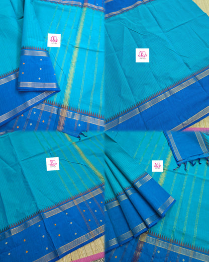 Kandangi Korvai Checks -Rama blue- KKC62