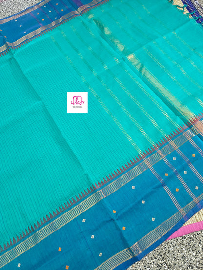 Kandangi Korvai Checks -Rama green- KKC65