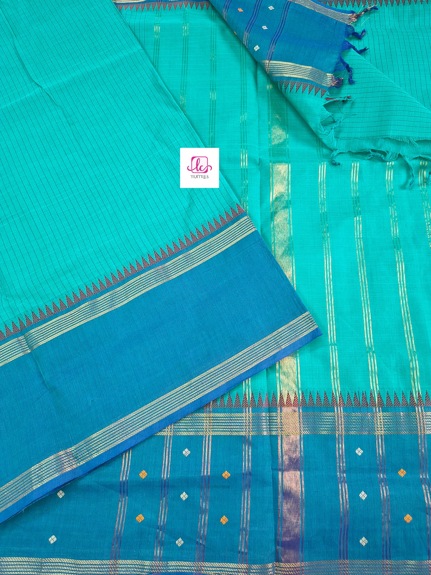 Kandangi Korvai Checks -Rama green- KKC65