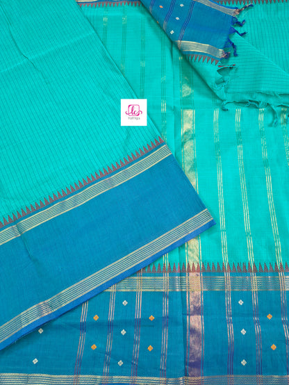 Kandangi Korvai Checks -Rama green- KKC65