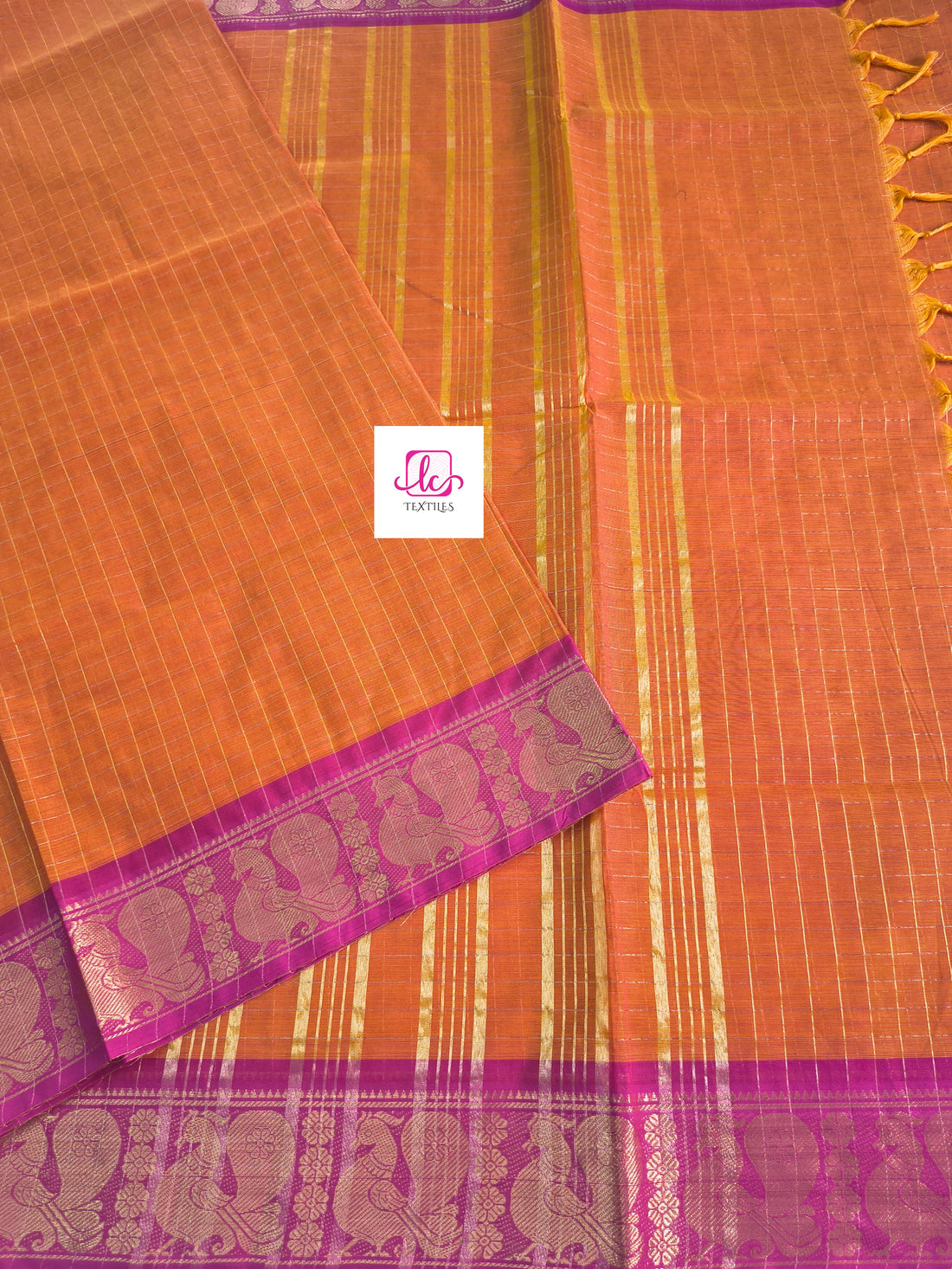 Kandangi Checks -orange- KC67