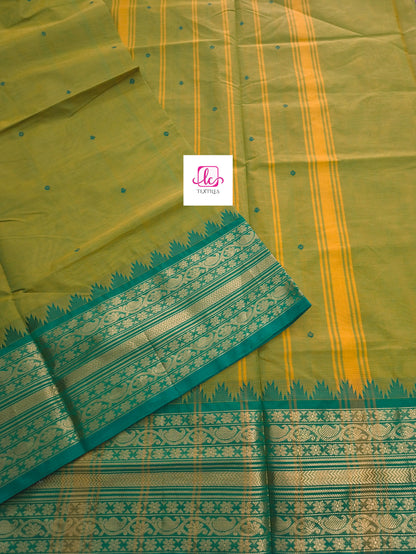 Kanchi Cotton - Festival Fusion - yellow mixed green- KCFB155