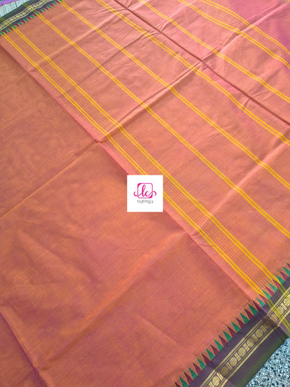 Chettinad Cotton -  Office Wear - Yellow mixed pink- CCOW50