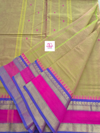 Kanchi Cotton - Festival Fusion - Yellow mixed pink dual tone- KCFB173