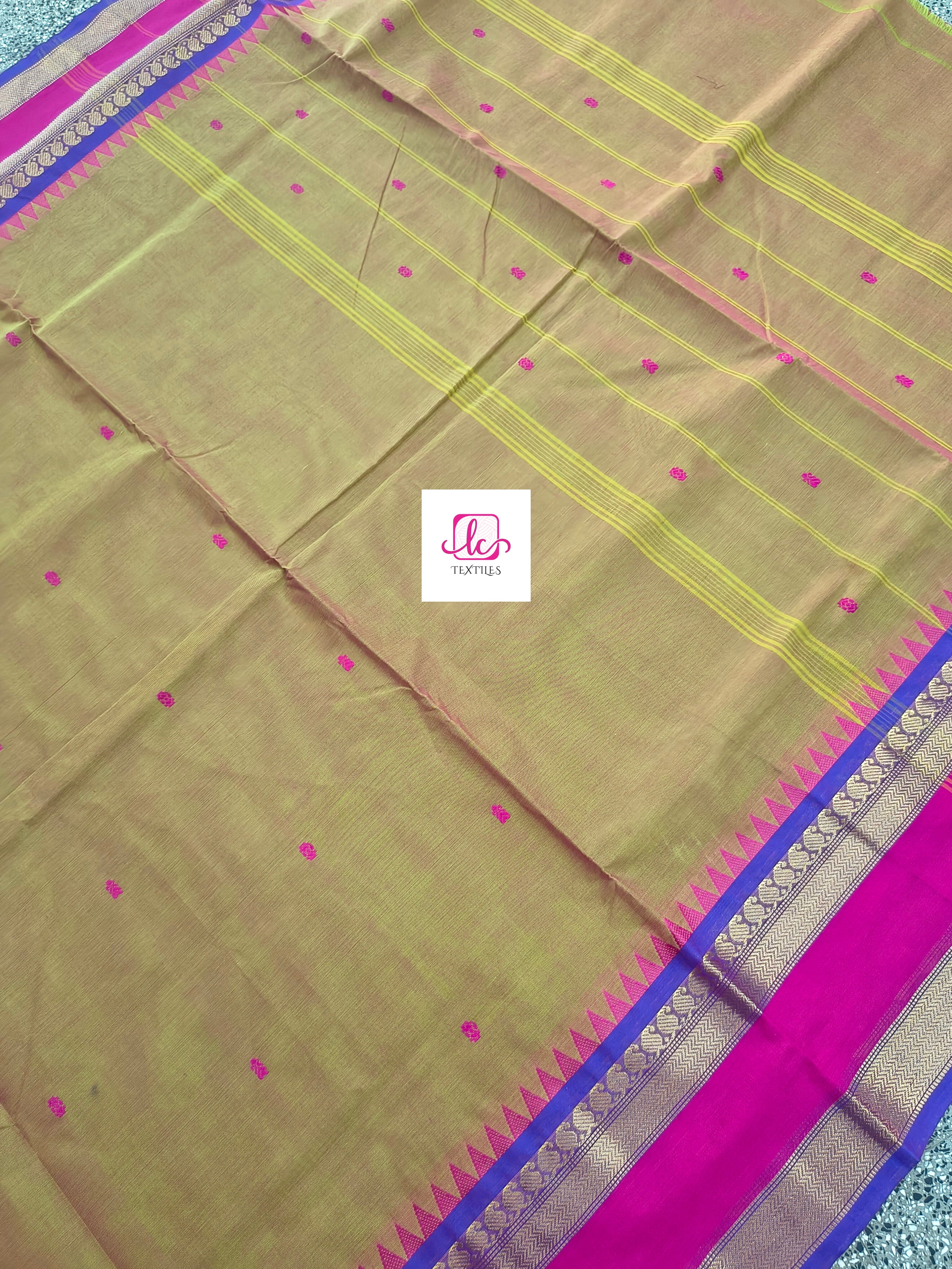 Kanchi Cotton - Festival Fusion - Yellow mixed pink dual tone- KCFB173