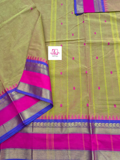 Kanchi Cotton - Festival Fusion - Yellow mixed pink dual tone- KCFB173