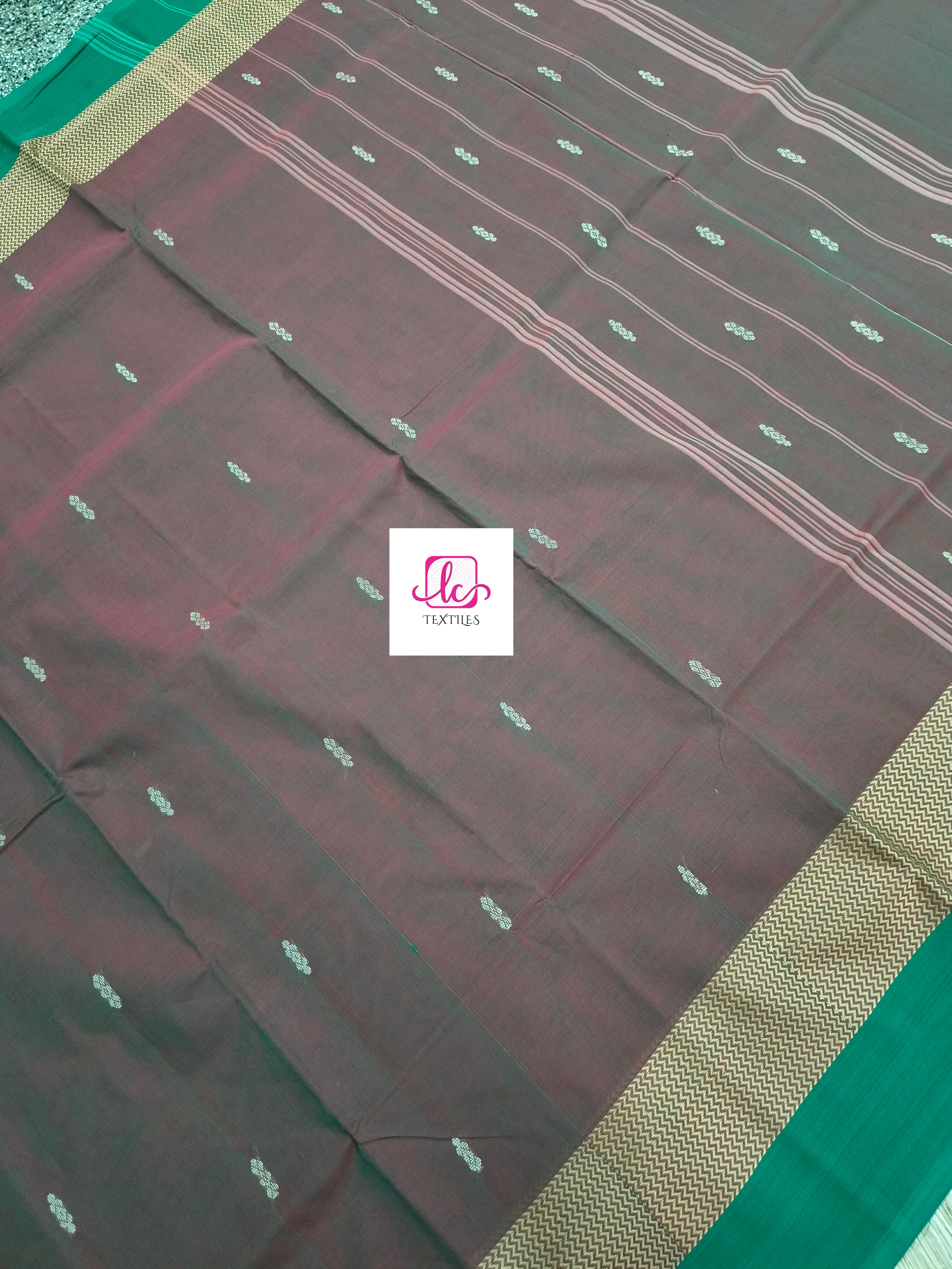 Chettinad Cotton -  Office Wear -Red mixed green- CCOW55