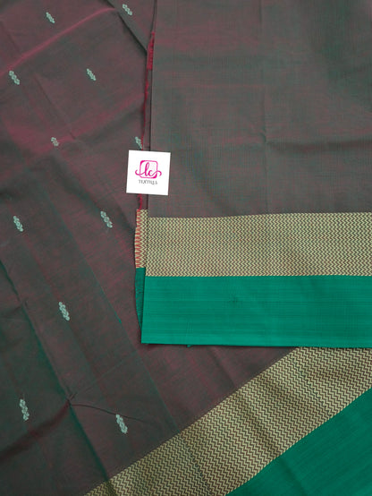 Chettinad Cotton -  Office Wear -Red mixed green- CCOW55