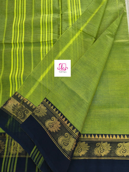 Kanchi Cotton - All Day Fusion -Neon green mixed black- KCAF56