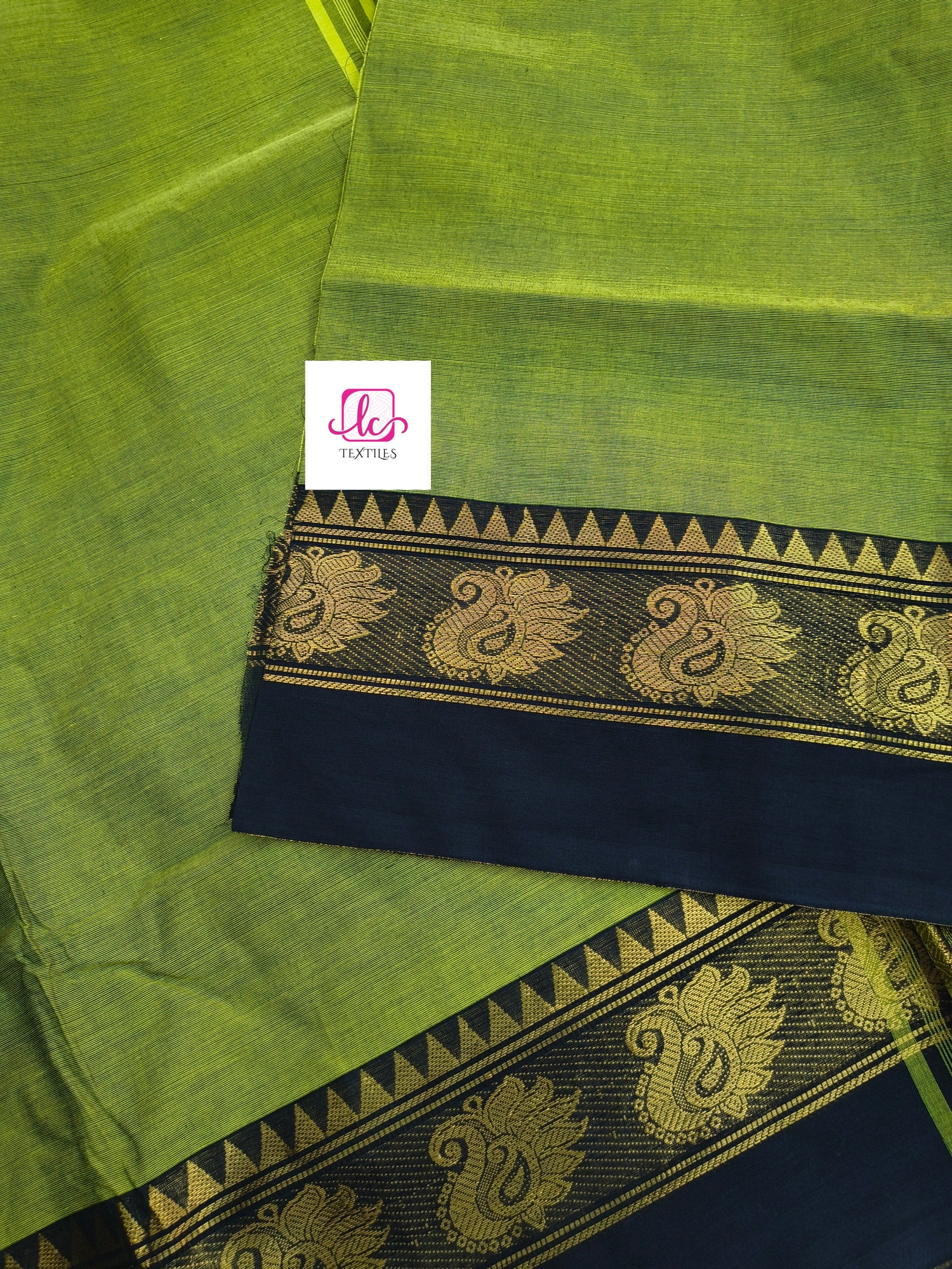 Kanchi Cotton - All Day Fusion -Neon green mixed black- KCAF56