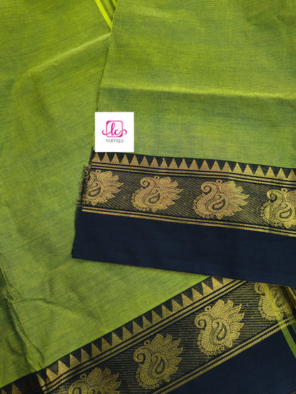 Kanchi Cotton - All Day Fusion -Neon green mixed black- KCAF56