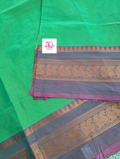 Kanchi Cotton - All Day Fusion -Neon green mixed blue- KCAF57