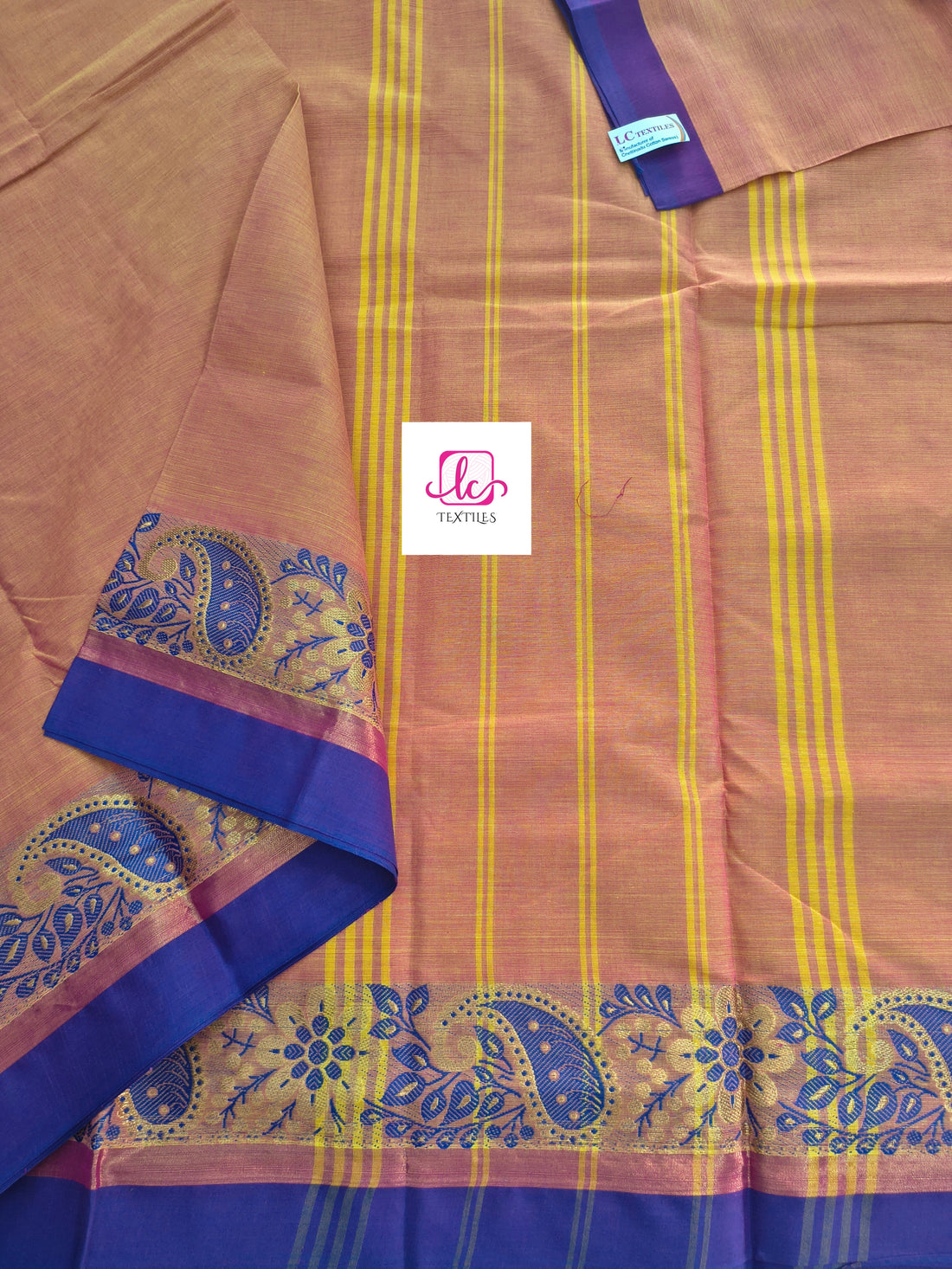 Kanchi Cotton - All Day Fusion -Lemon yellow mixed pink dual tone - KCAF59