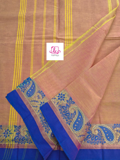 Kanchi Cotton - All Day Fusion -Lemon yellow mixed pink dual tone - KCAF59