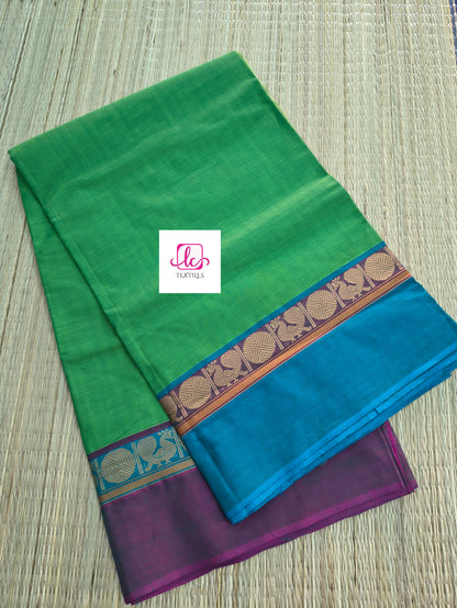 Chettinad Cotton -Daily Wear -parrot green- CDW141