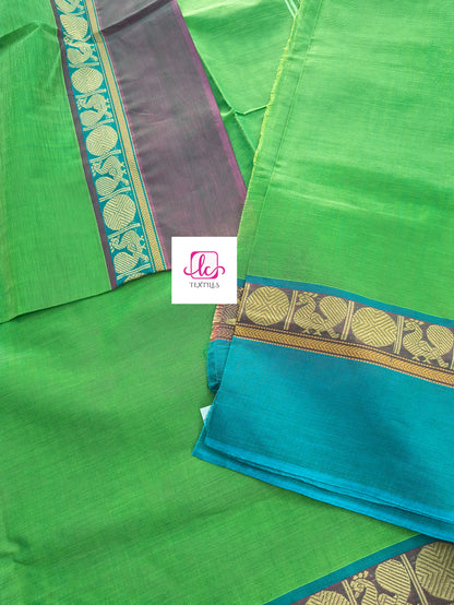 Chettinad Cotton -Daily Wear -parrot green- CDW141