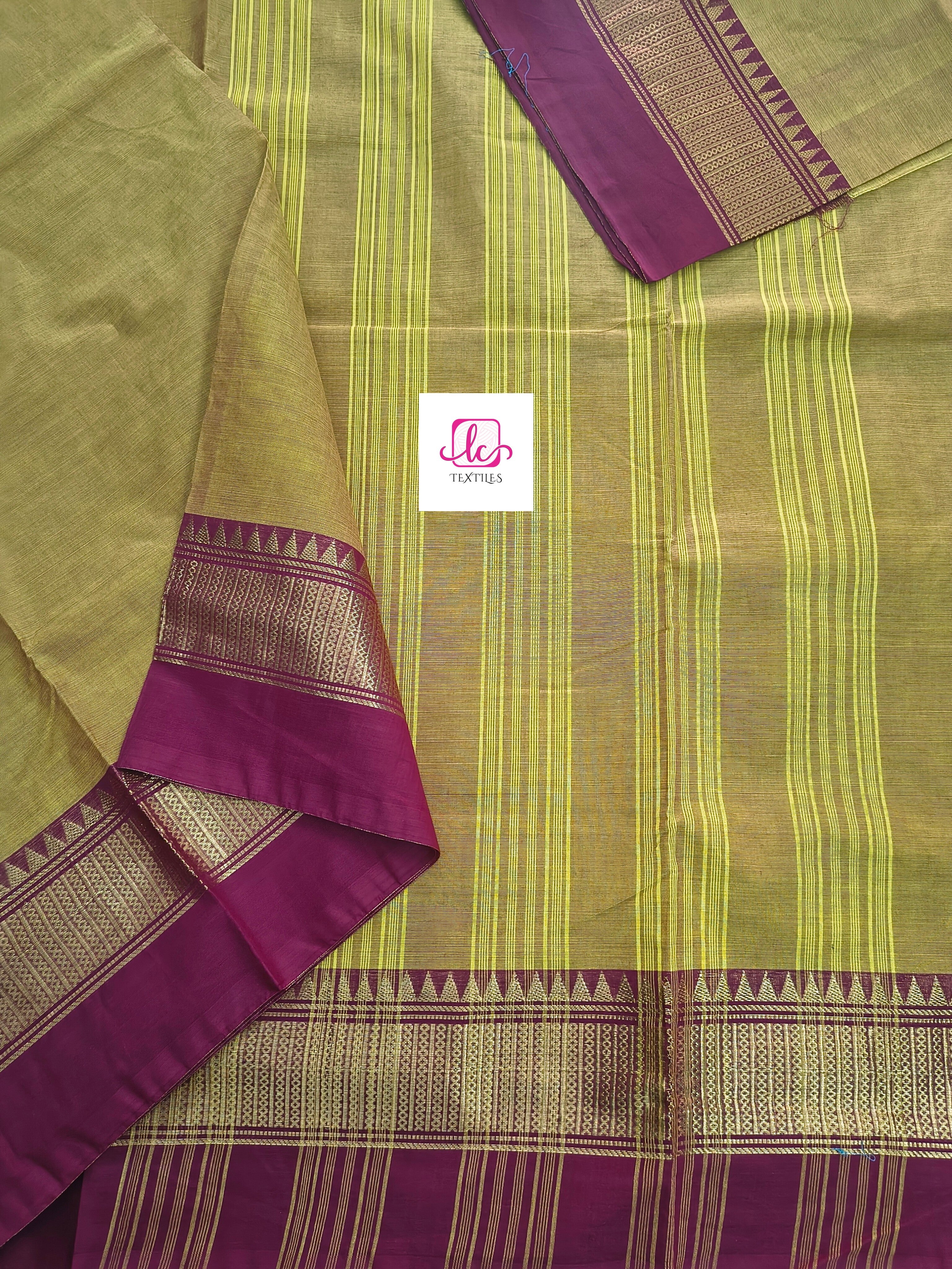 Kanchi Cotton - All Day Fusion --Lemon yellow mixed pink- KCAF63