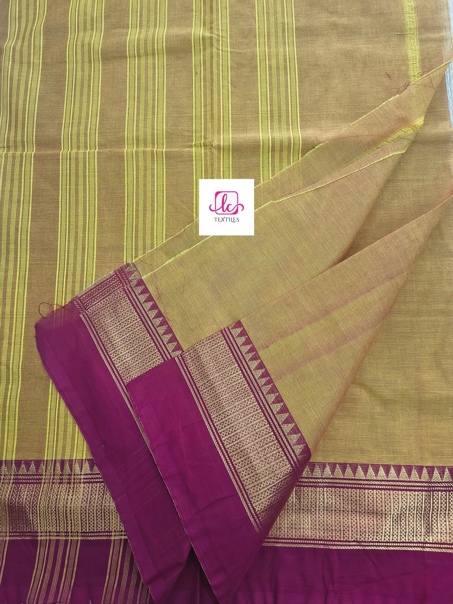 Kanchi Cotton - All Day Fusion --Lemon yellow mixed pink- KCAF63