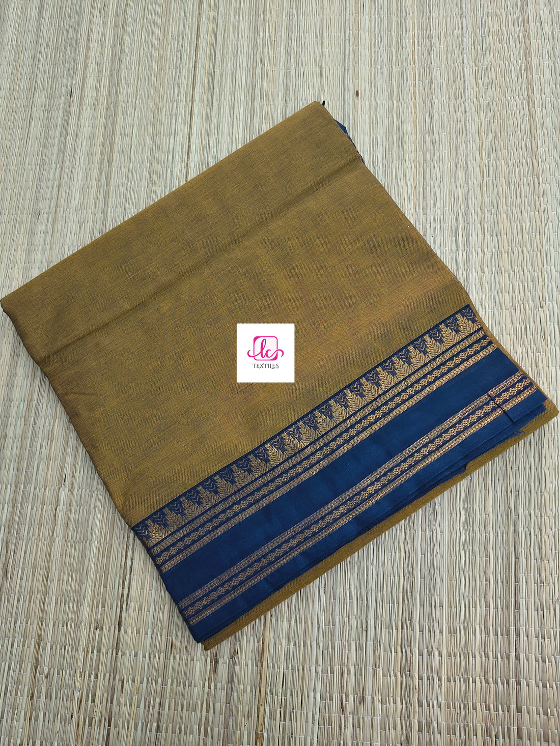 Kanchi Cotton - All Day Fusion -mustard mixed blue dual tone- KCAF69
