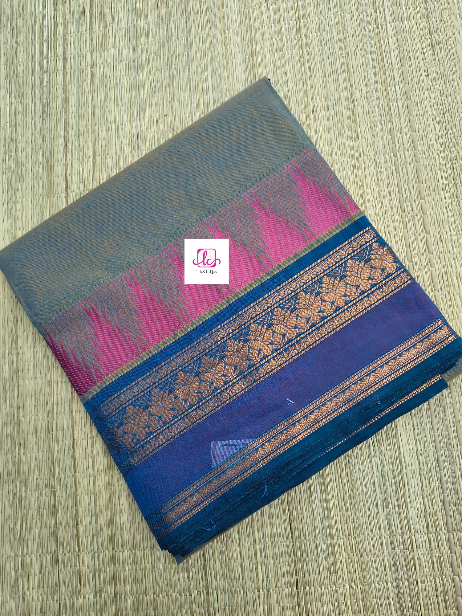 Kanchi Cotton - All Day Fusion -Yellow mixed blue Dual tone- KCAF71