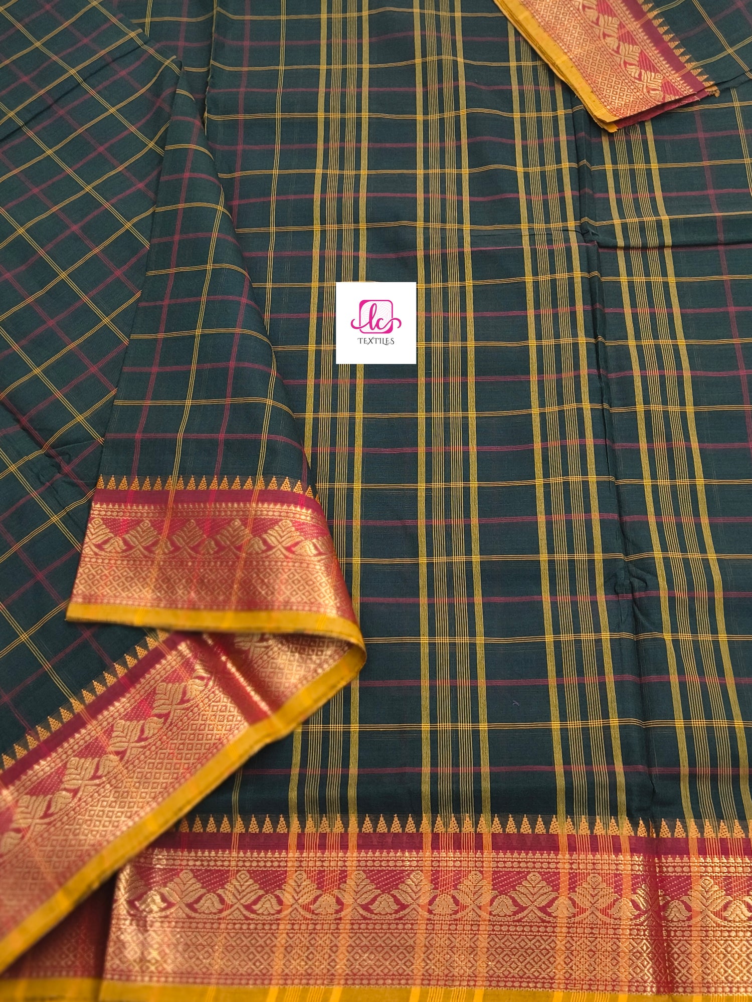 Kandangi Checks -Dark green- KC75