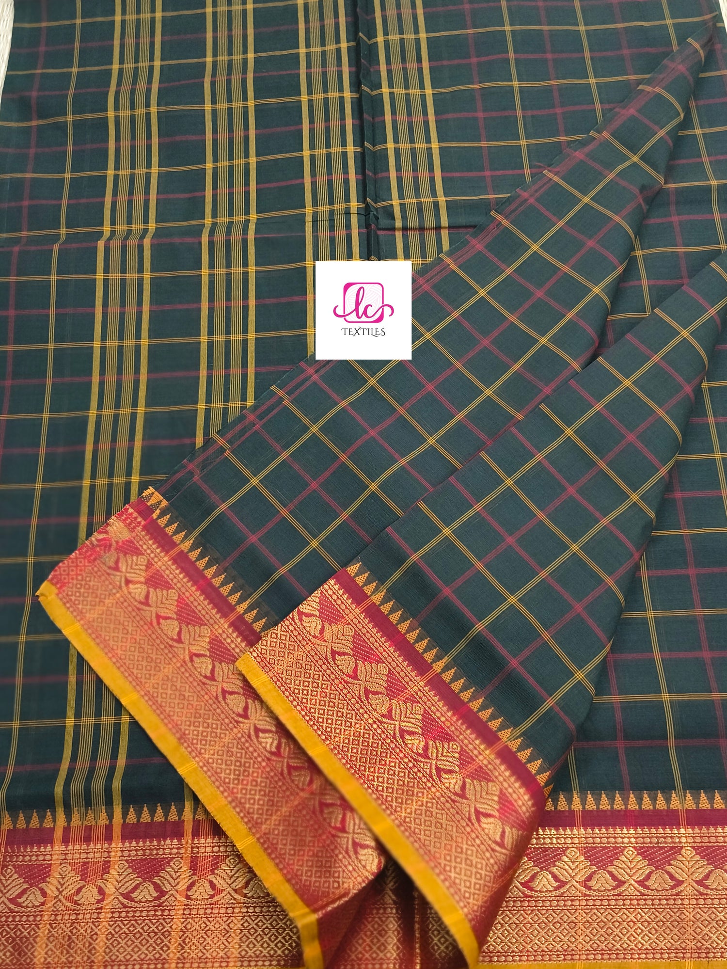 Kandangi Checks -Dark green- KC75