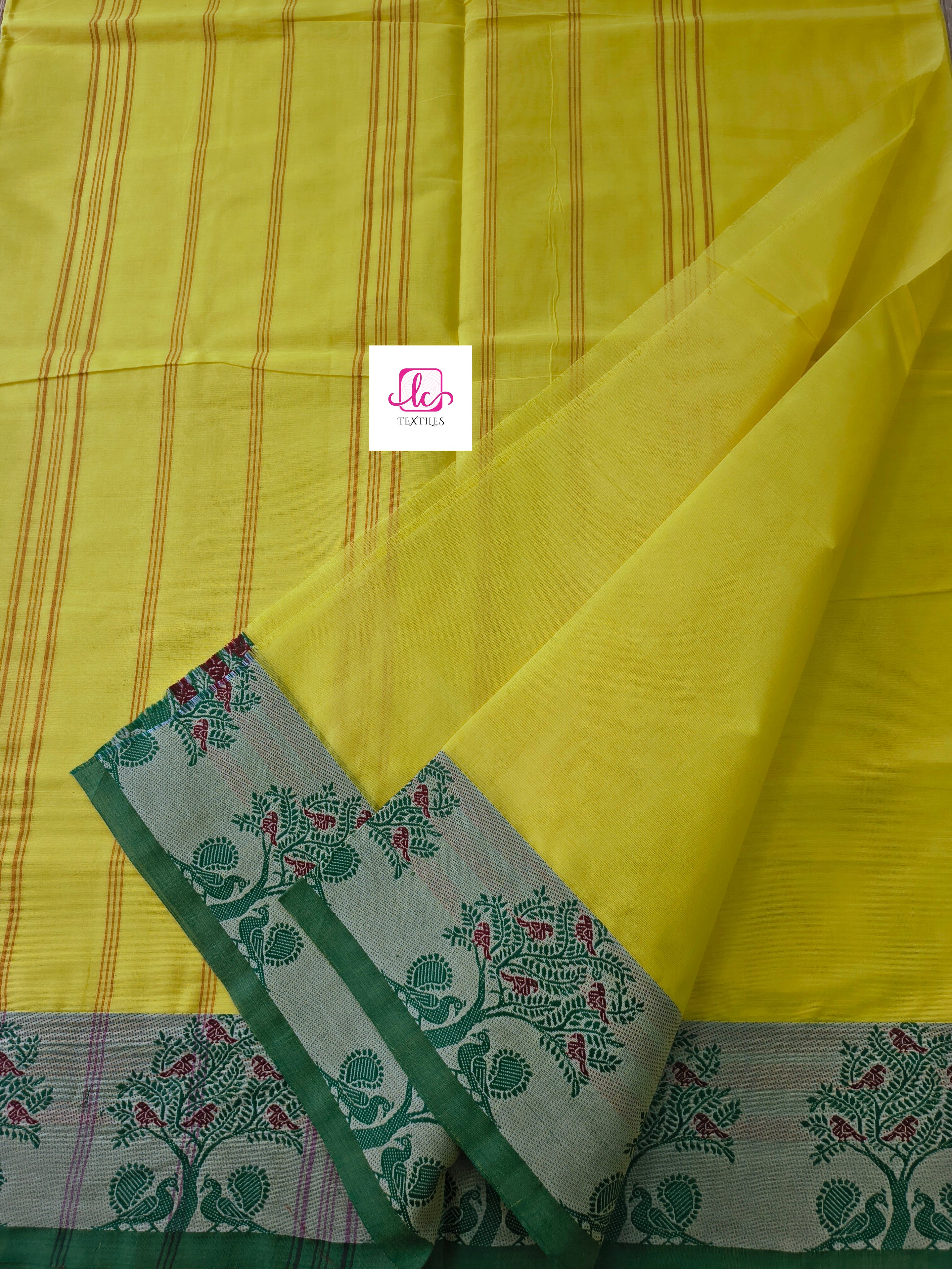 Chettinad Cotton -  Office Wear -Lemon yellow - CCOW57