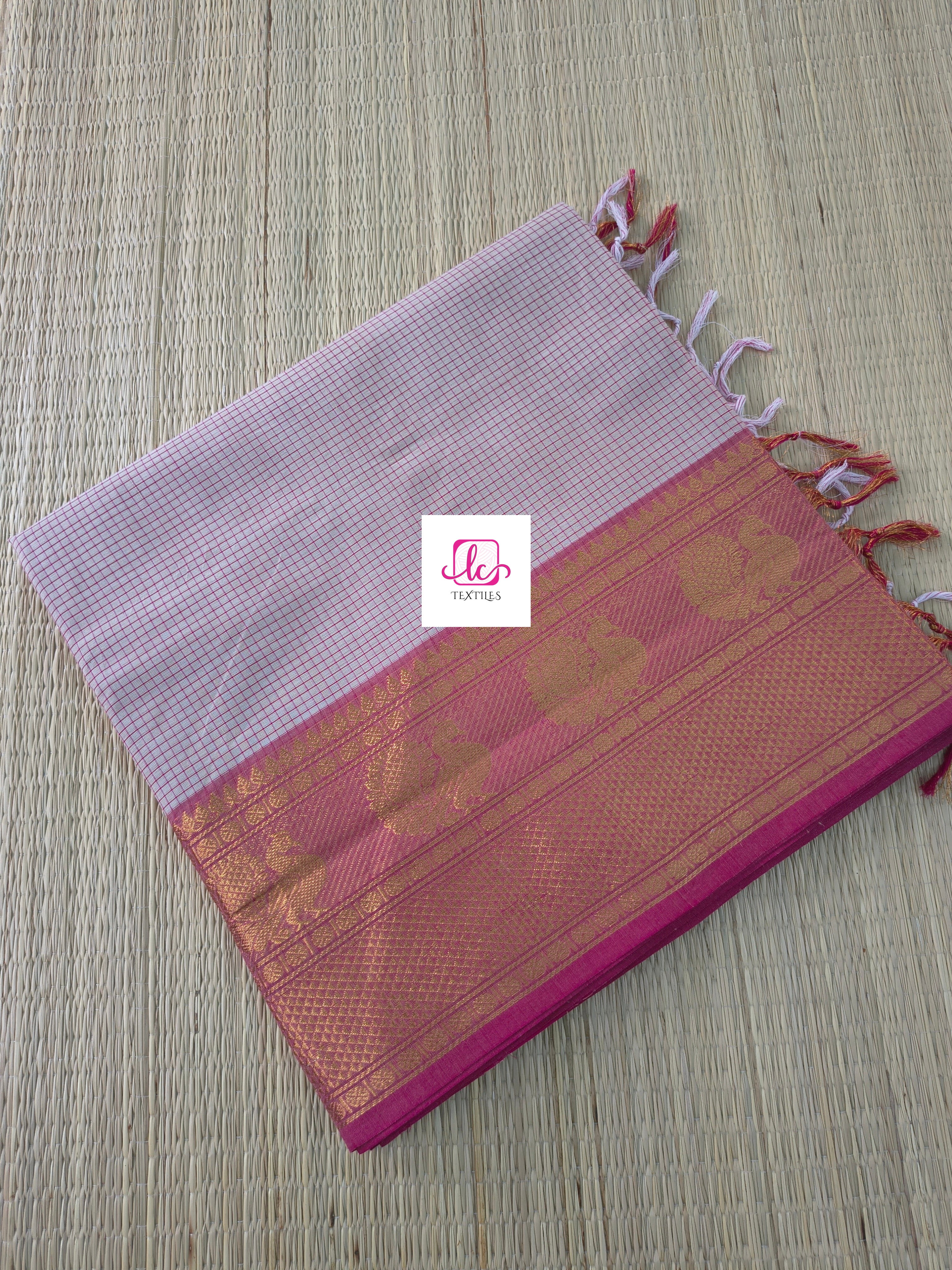 Kandangi Korvai Checks -Beige- KKC79