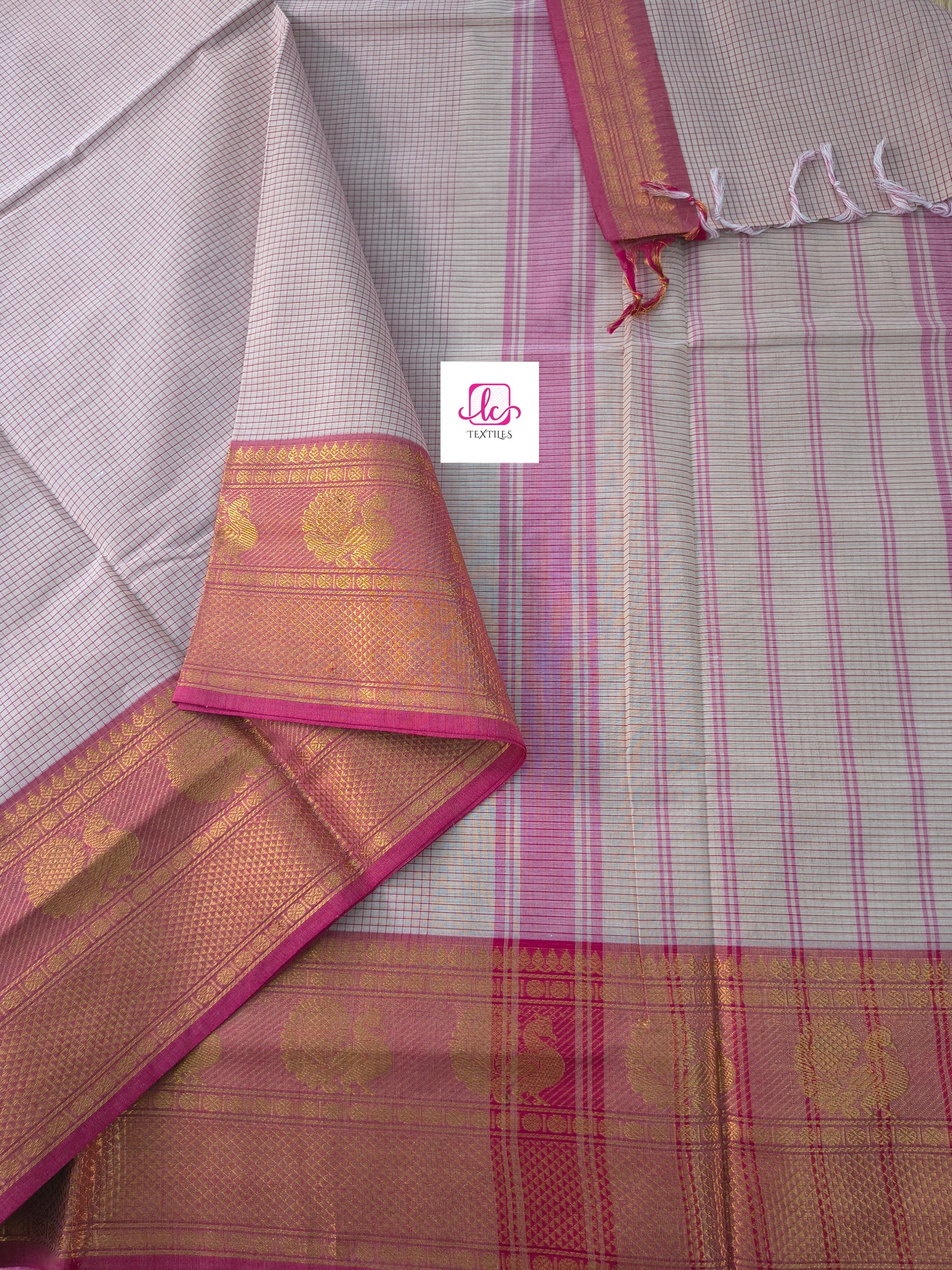 Kandangi Korvai Checks -Beige- KKC79