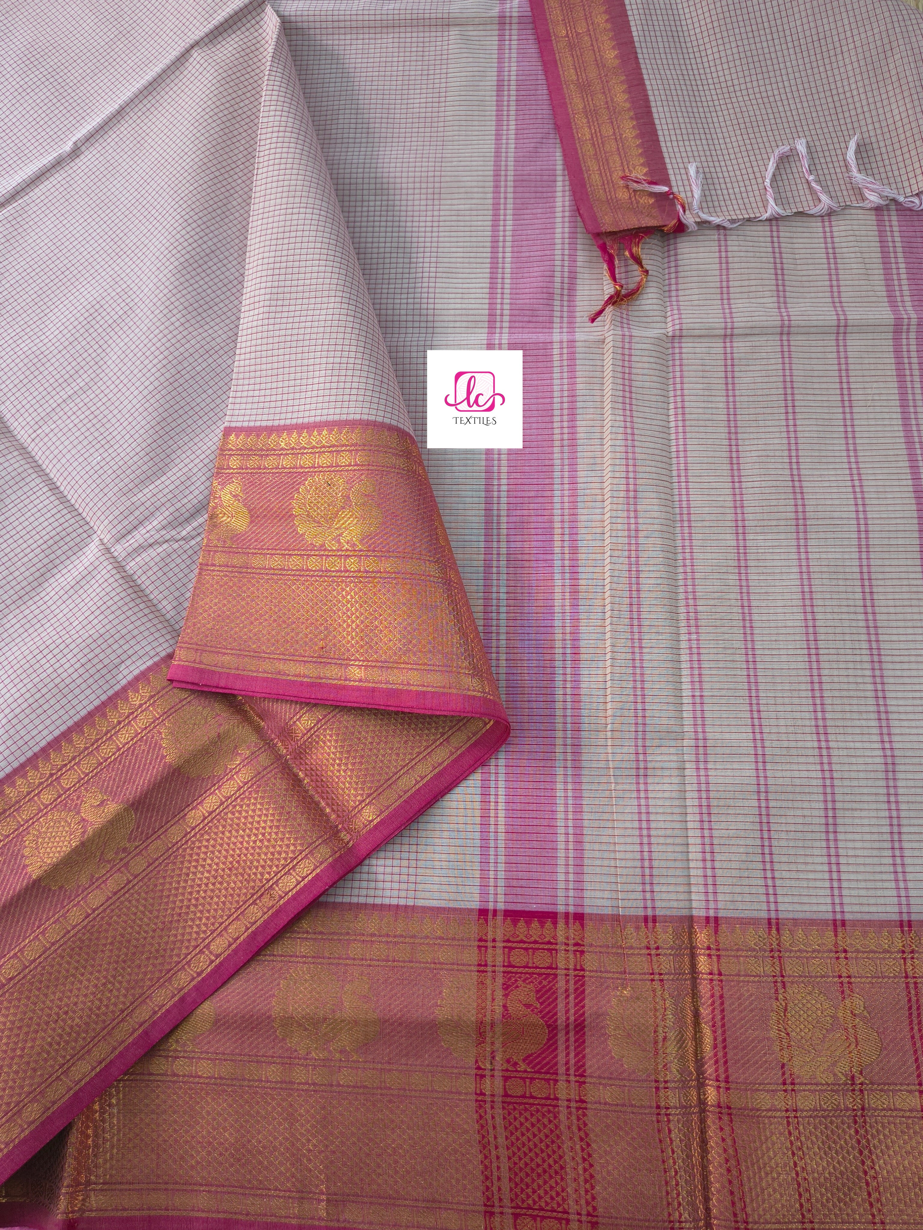 Kandangi Korvai Checks -Beige- KKC79