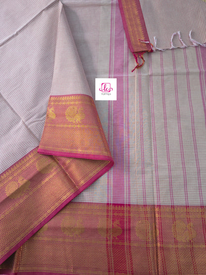 Kandangi Korvai Checks -Beige- KKC79