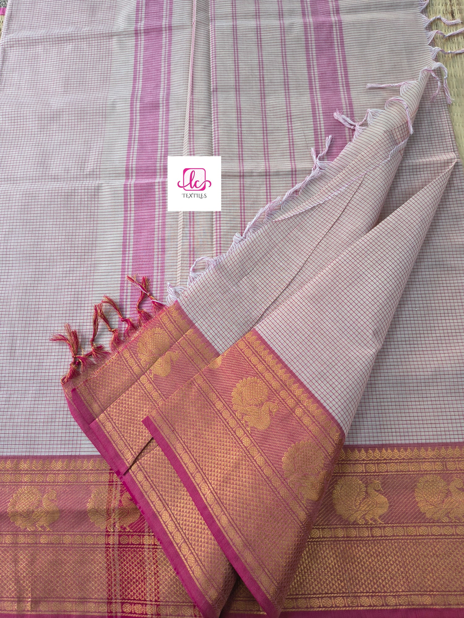 Kandangi Korvai Checks -Beige- KKC79