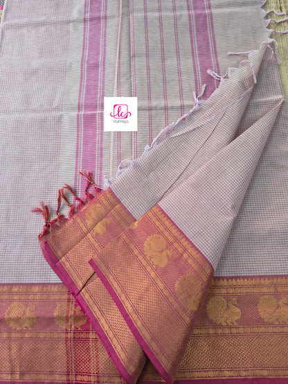 Kandangi Korvai Checks -Beige- KKC79