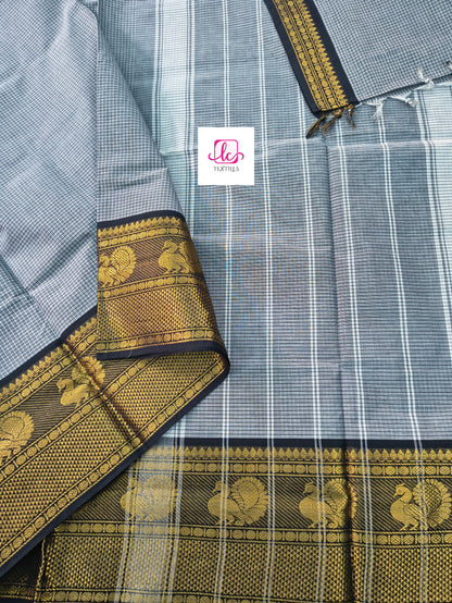 Kandangi Korvai Checks -Grey- KKC48