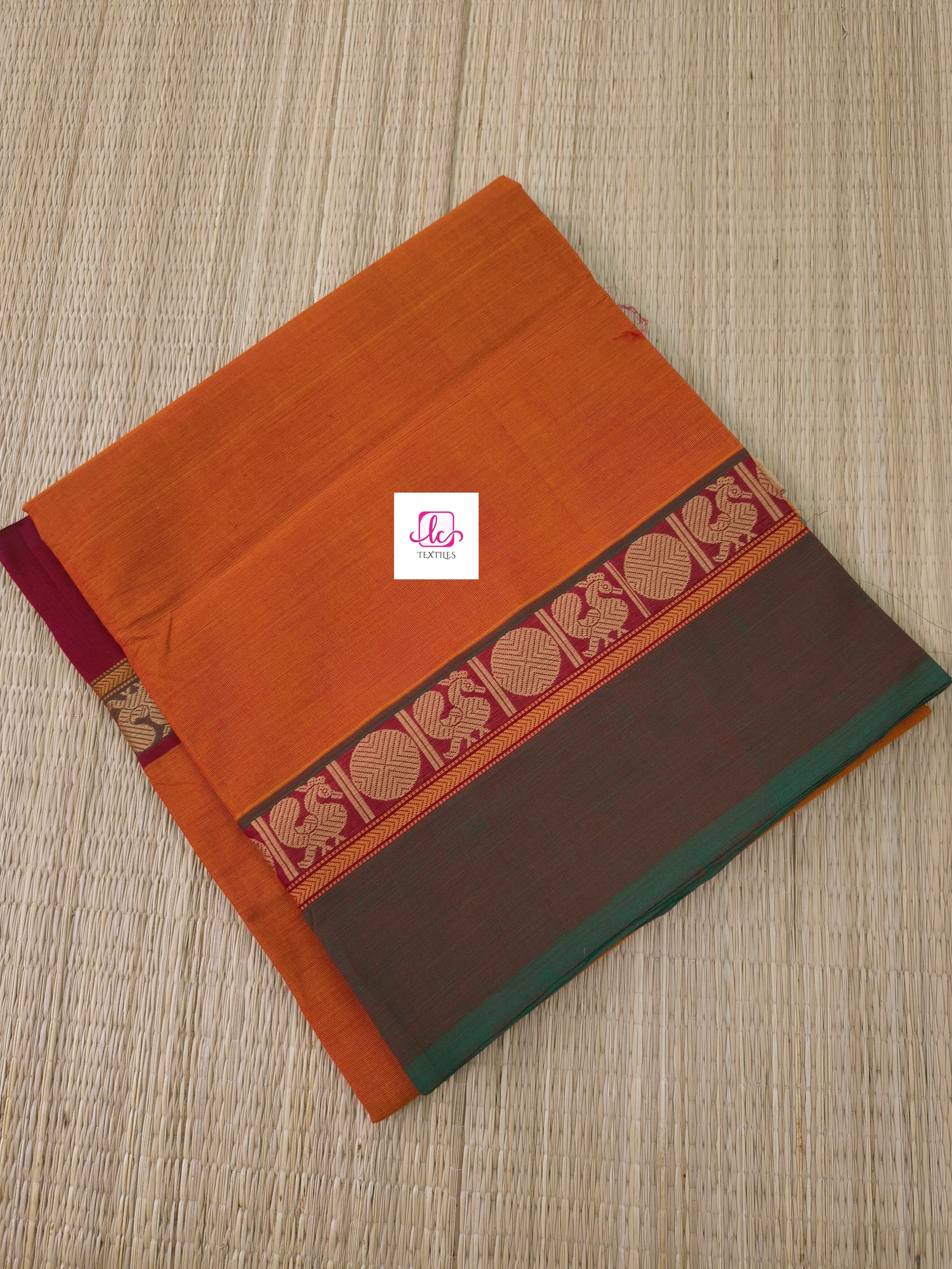 Chettinad Cotton -Daily Wear -Orange- CDW142