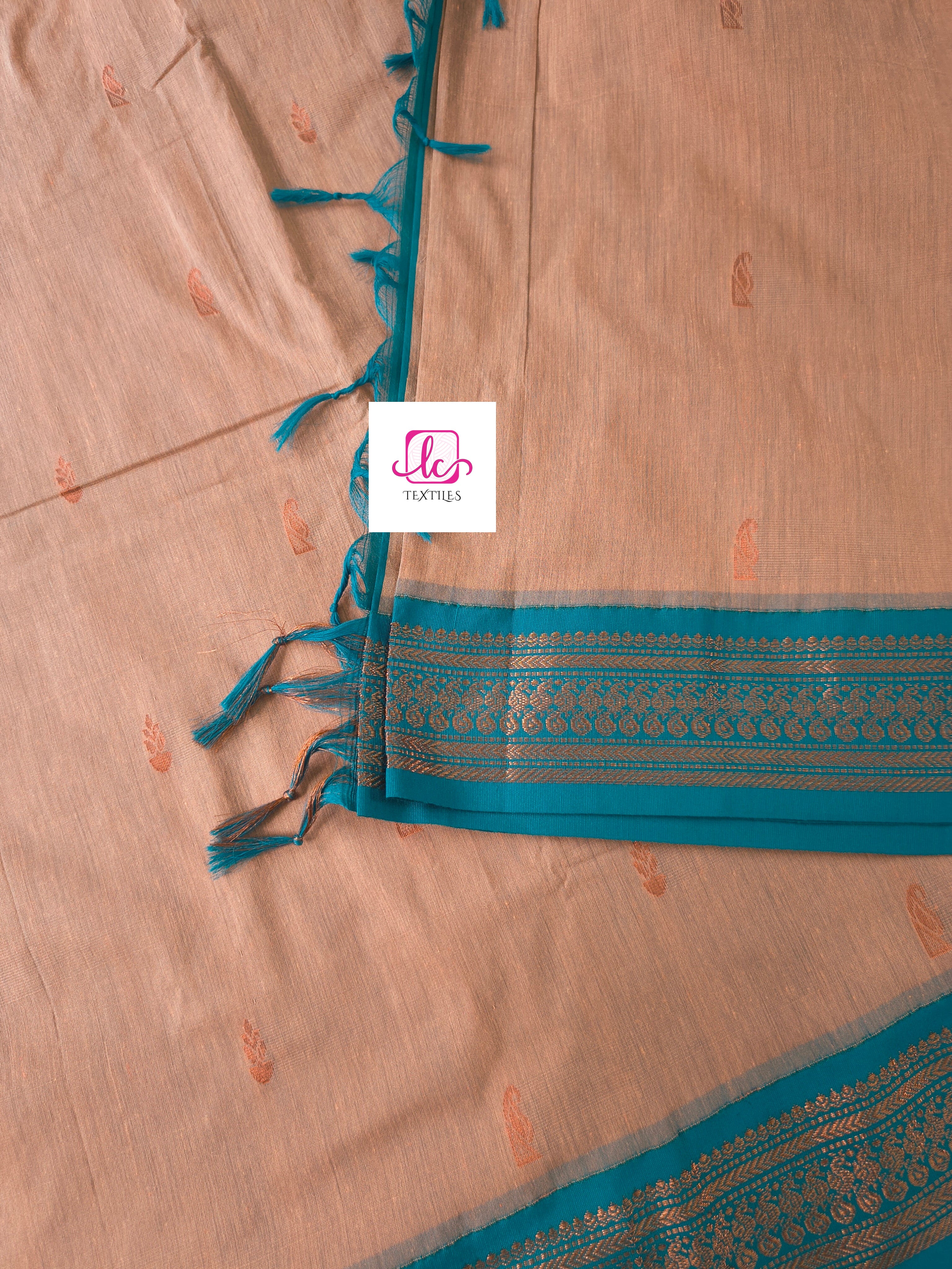 Kalyani cotton -Butta-Pastal orange-KC07