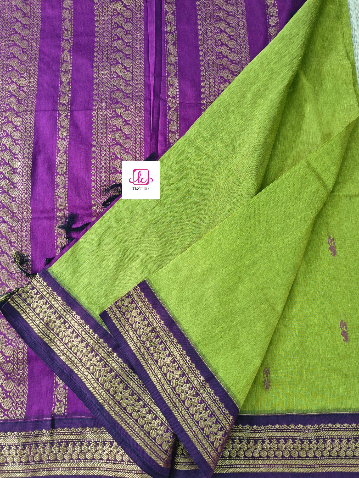 Kalyani cotton -Butta-Neon green-KC05