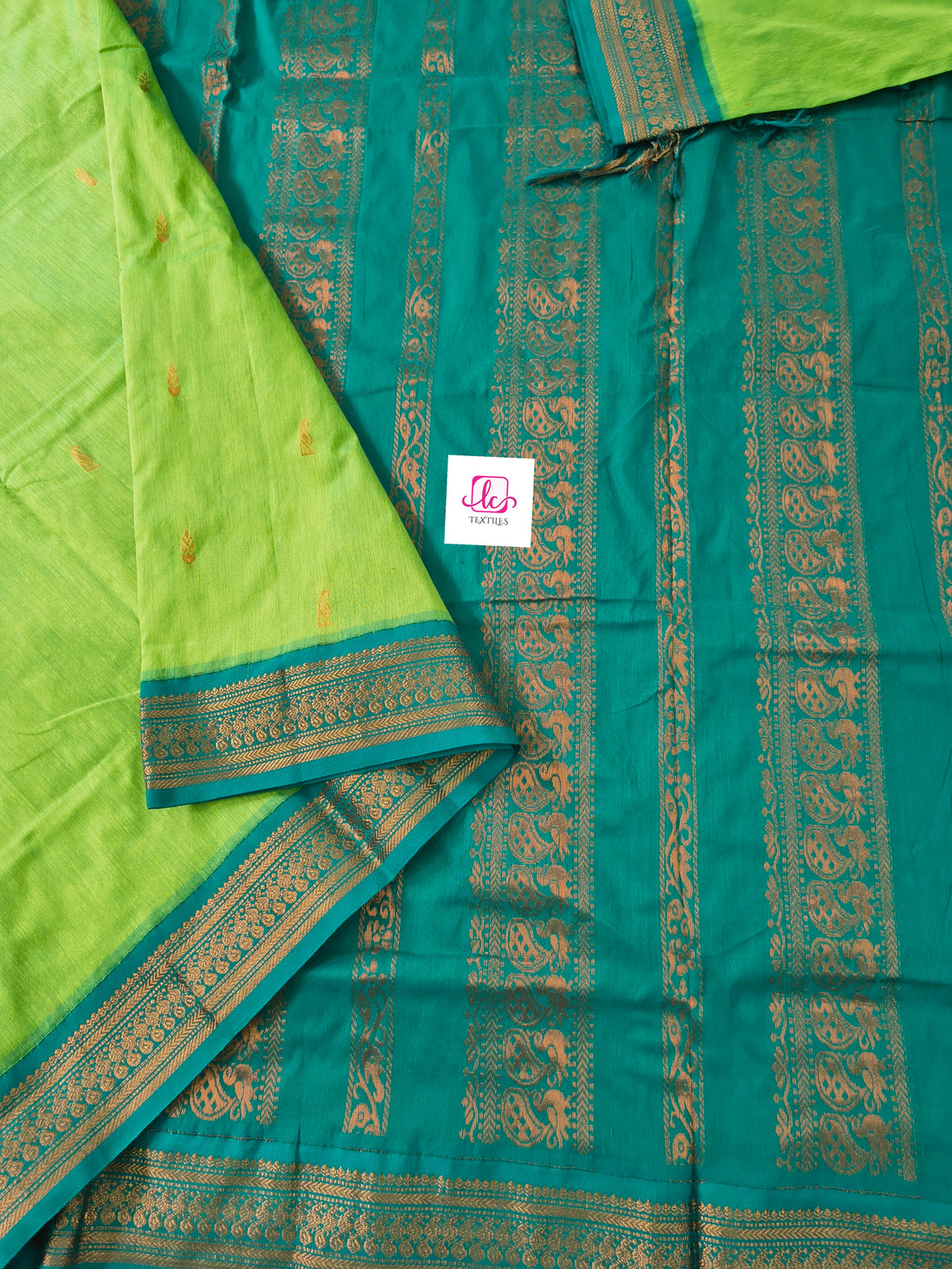 Kalyani cotton -Butta-parrot green-KC04