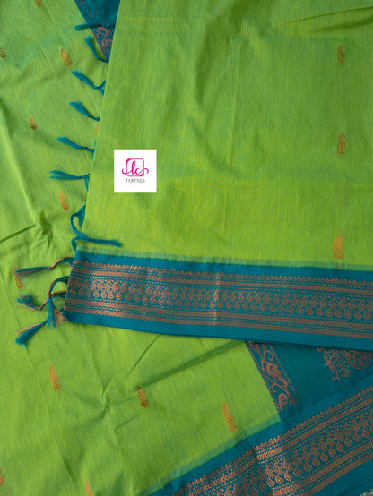 Kalyani cotton -Butta-parrot green-KC04