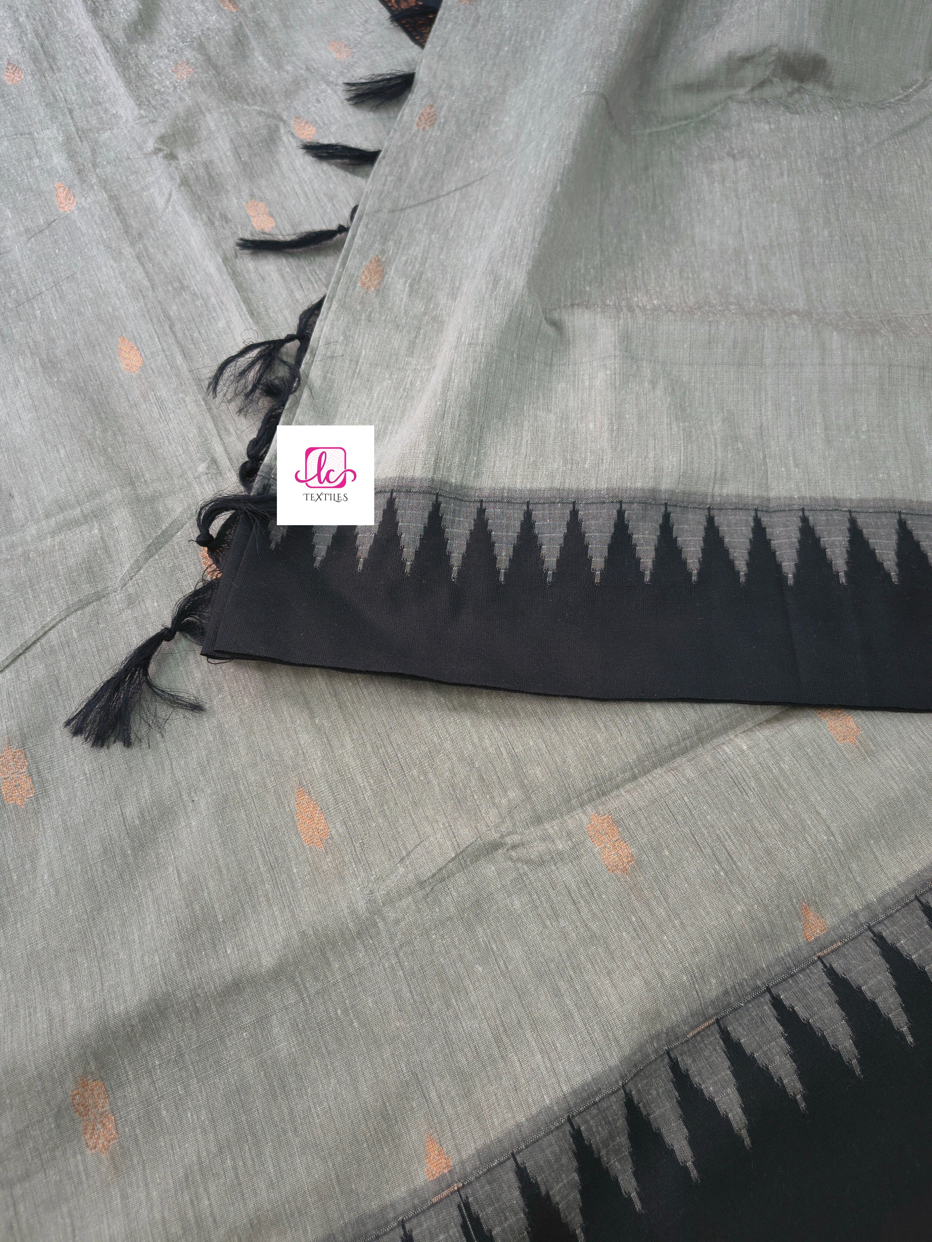 Kalyani cotton -Butta-Grey-KC01