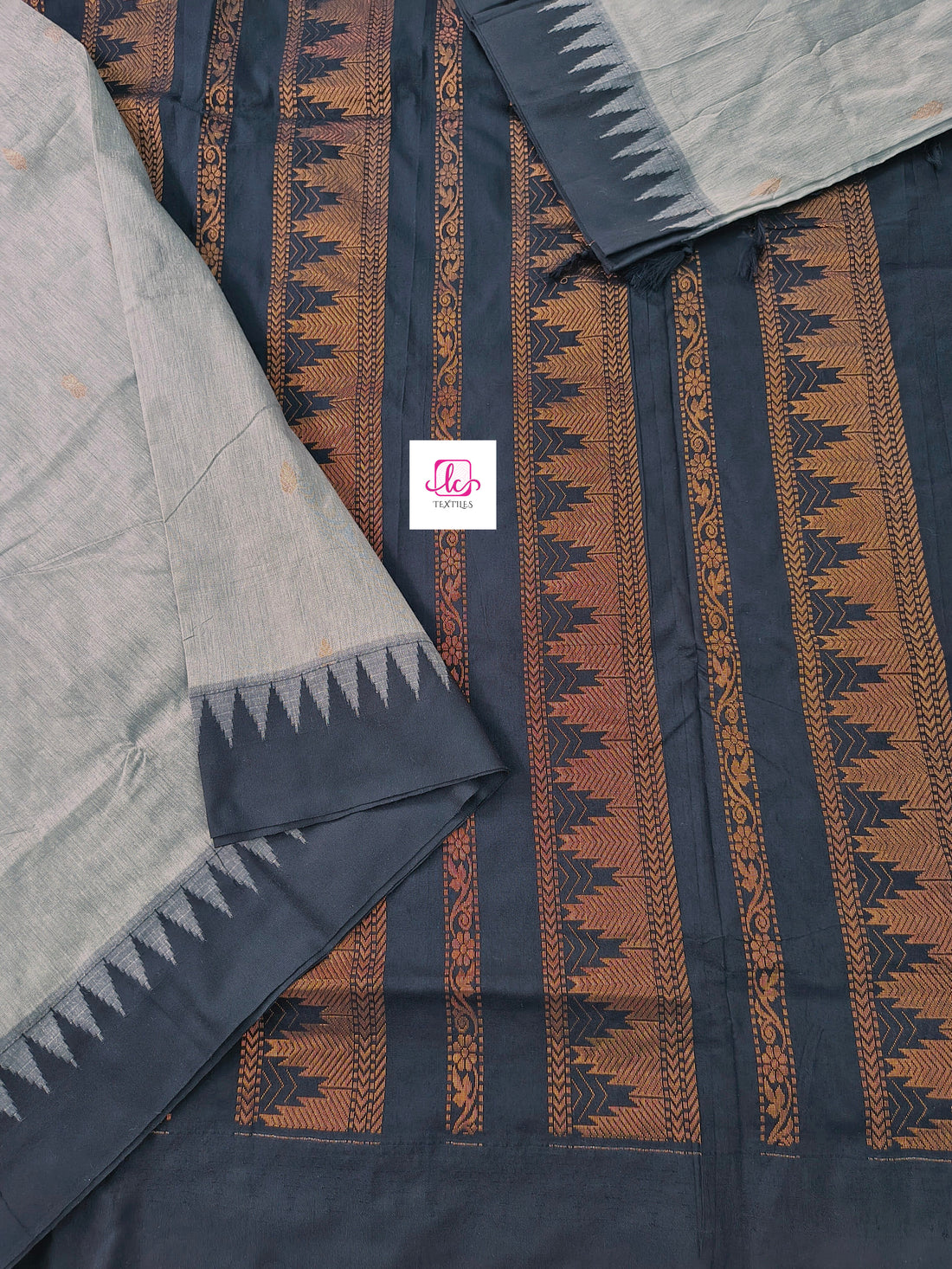 Kalyani cotton -Butta-Grey-KC01