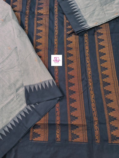Kalyani cotton -Butta-Grey-KC01