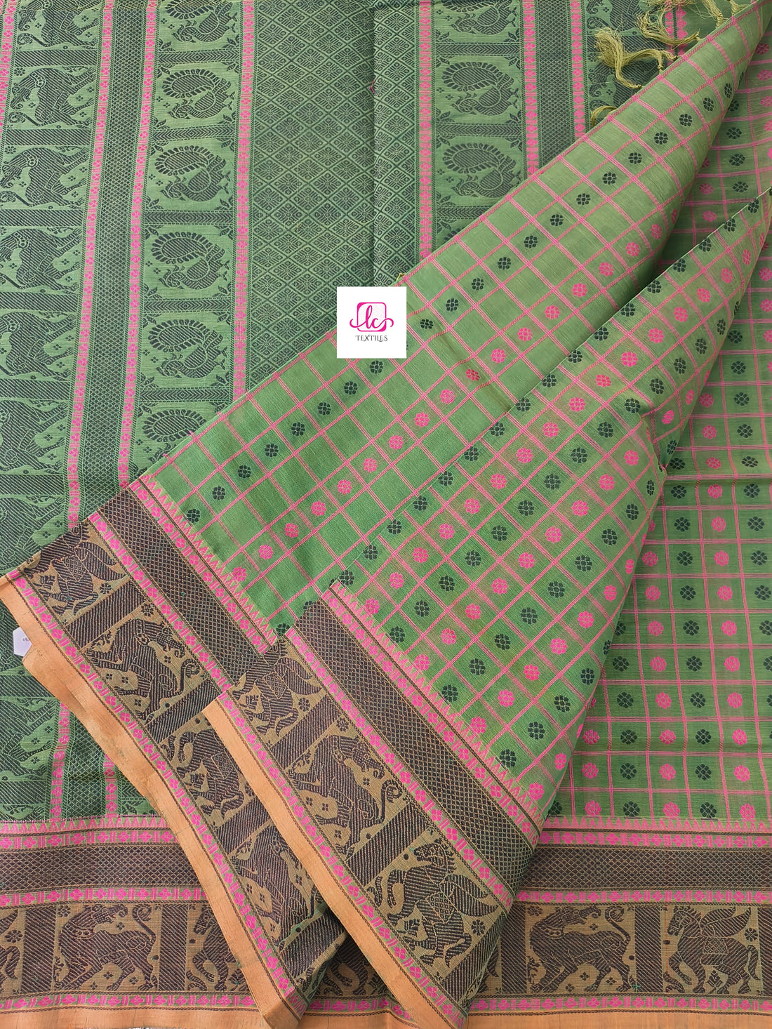 Heritage Handwoven cotton -olive green -HC32